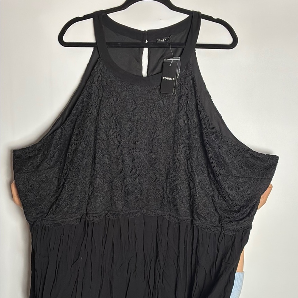 Torrid Black Lace Sleeveless Blouse Top